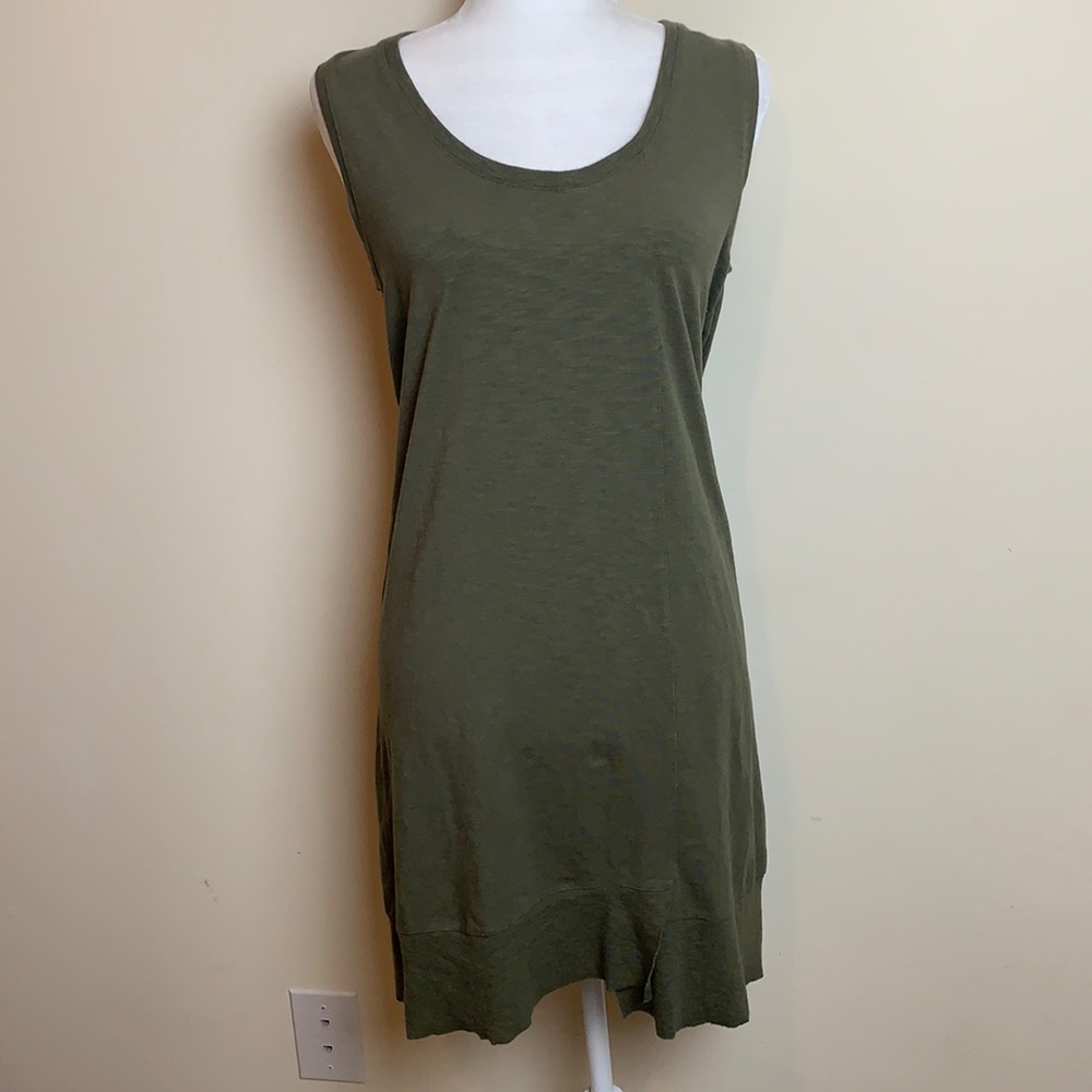 Lilla P Olive Green Modal Blend Tank Top Dress